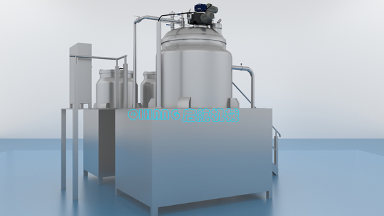 SS316 Ultrasonic  Vacuum Homogenizer Cream Mixer Steam Heating